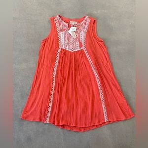NWT Philosophy red sleeveless ruffled dress Size M